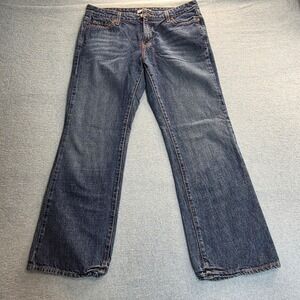 Levis 545 Low Boot Cut Jeans Dark Wash Denim Blue 100% Cotton Size 16M